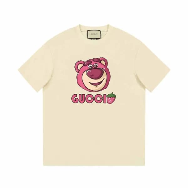 구찌 남/녀 아이보리 크루넥 반팔티 - Gucci Unisex Ivory Short sle… - 1
