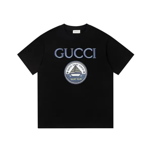 구찌 남/녀 블랙 크루넥 반팔티 - Gucci Unisex Black Short sleev… - 1