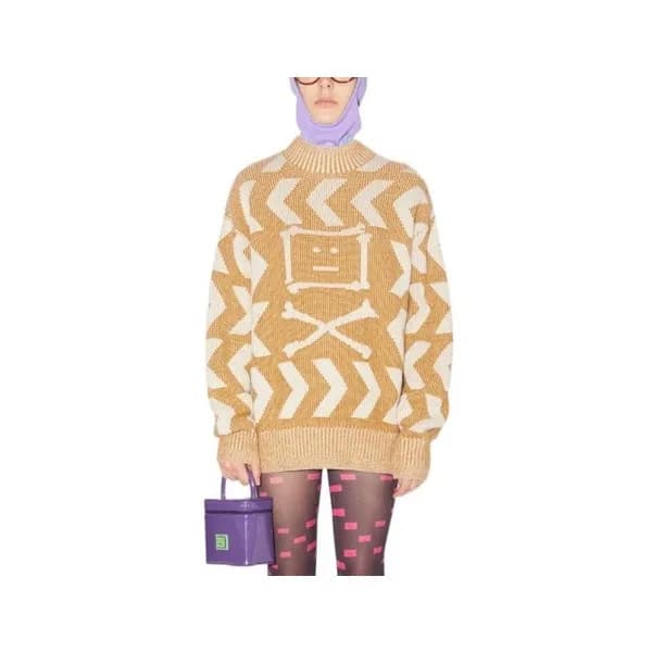 아크네 남/녀 크루넥 옐로우 니트 - Acne Unisex Yellow Knits - ac… - 1