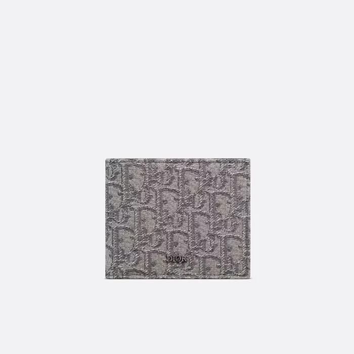 디올 남성 루테늄 컬러 오블리크 자카드 지갑 - Dior Mens Gray Wallets … - 1
