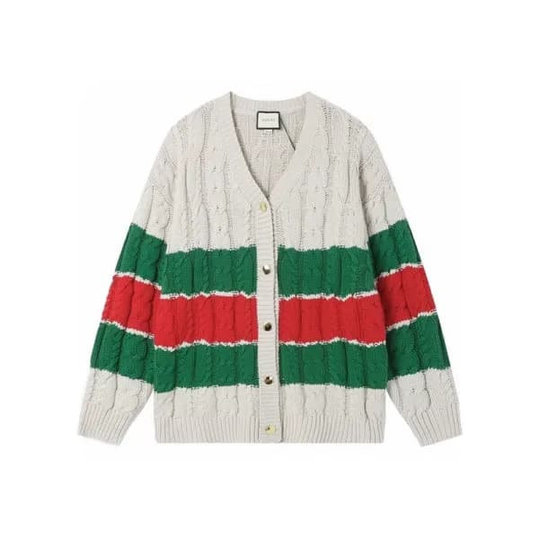 구찌 남성 그린 브이넥 가디건 - Gucci Mens Green Cardigan - gu9… - 1