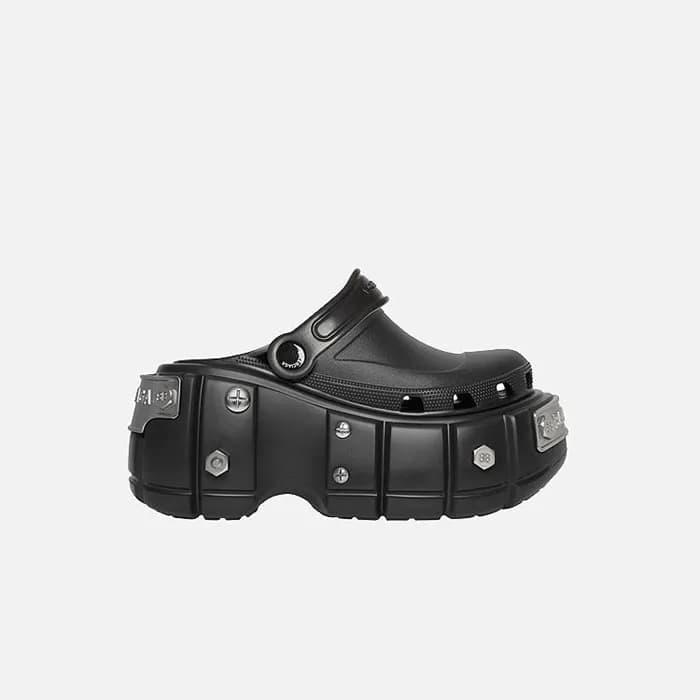 발렌시아가 남/녀 블랙 하드 크록스 뮬 【매장-170만원대】 - Balenciaga Uni… - 1