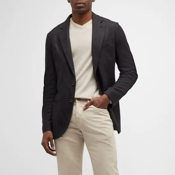 로로피아나 남성 블랙 슈트 자켓 - Loro Piana Mens Black Suit Jac…