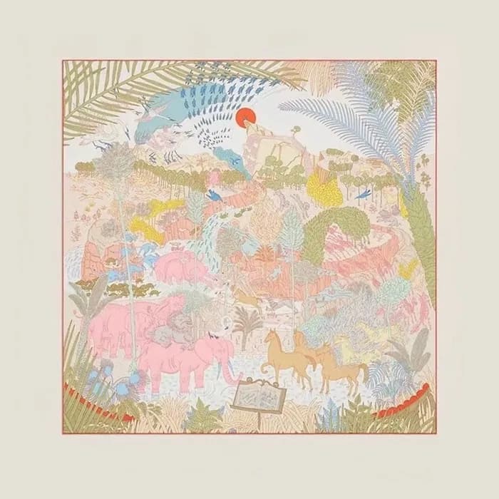 에르메스 여성 핑크 스카프 - Hermes Womens Pink Scarf - he484x - 1