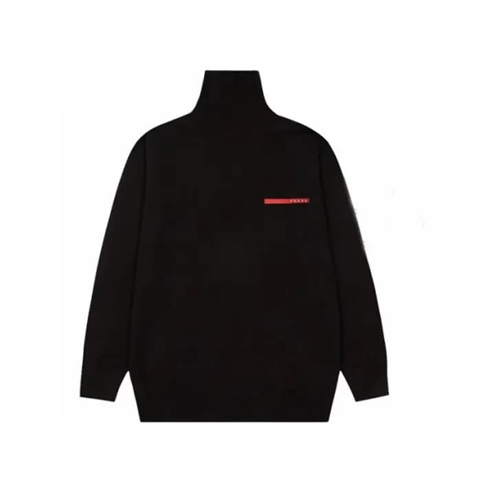 프라다 남성 터틀넥 블랙 스웨터 - Prada Mens Black Sweaters - pr… - 1