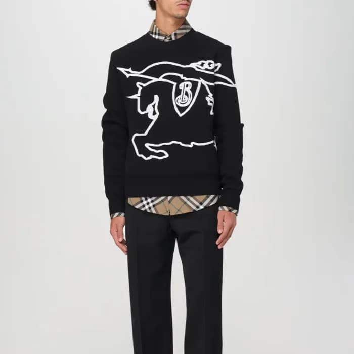 버버리 남성 블랙 스웨터 - Burberry Mens Black Sweaters - bu3… - 1