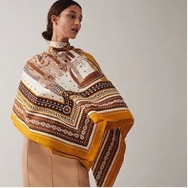 에르메스 여성 브라운 스카프 - Hermes Womens Brown Scarf - he53… - 1