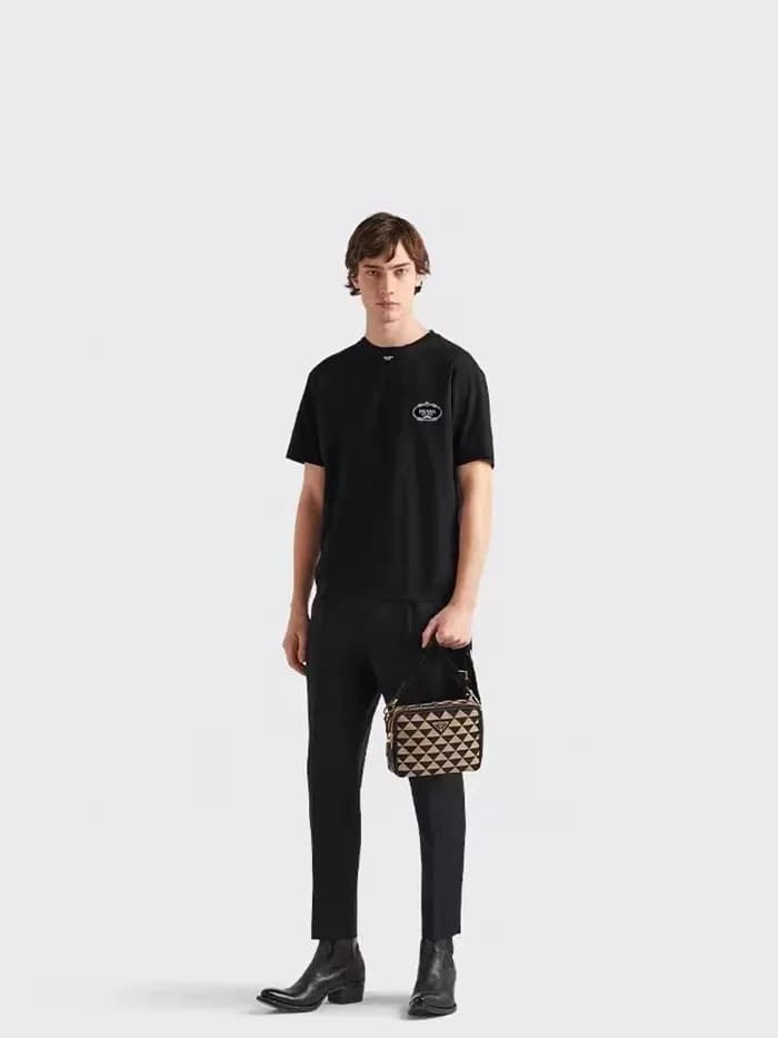 프라다 남성 블랙 반팔티 - Prada Mens Black Tshirts - prc356x - 1