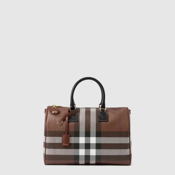 버버리 여성 미디엄 체크 볼링백 - Burberry Womens Medium Check B… - 1