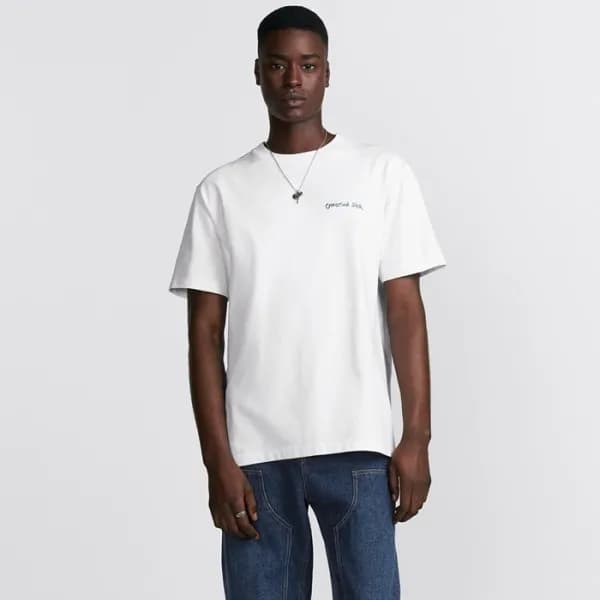 디올 남성 라운드 반팔 티셔츠 - Dior Mens White Tshirts - dic22… - 1