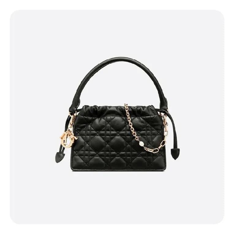 디올 여성 레이디 미니 탑 핸들 드로우스트링 백 - Dior Lady Mini Torre …