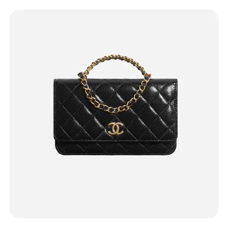 샤넬 탑핸들 woc 램스킨 샤넬 블랙 골드 - Chane Top Handle woc Lam… - 1