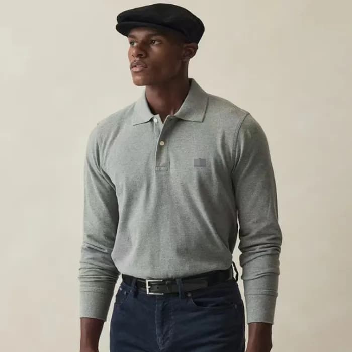 브루넬로쿠치넬리 남성 폴로 긴팔티 - Brunello Cucinelli Mens Polo … - 1