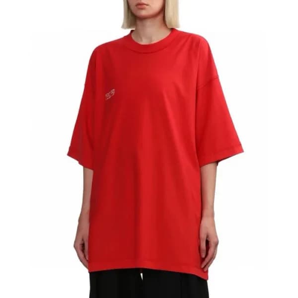 베트멍 여성 라운드 반팔 티셔츠 - Vetements Womens Over Size Tsh… - 1