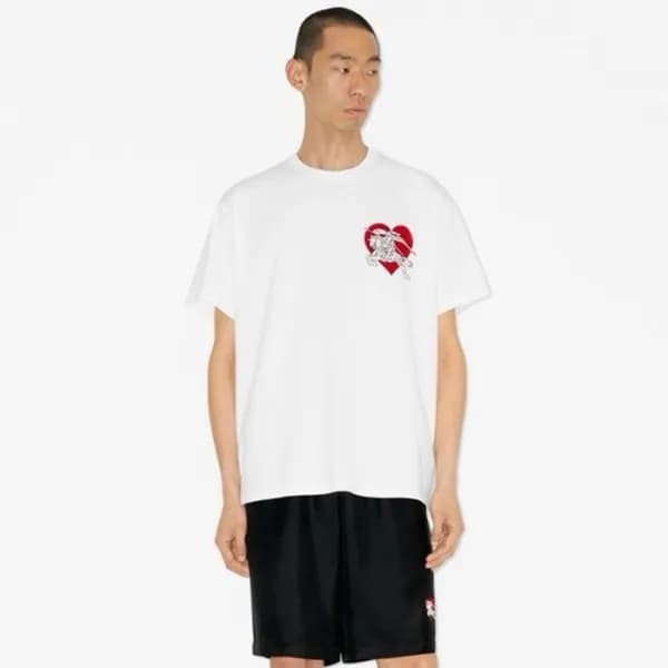 버버리 남성 라운드 반팔 티셔츠 - Burberry Mens Round Tshirt - b… - 1