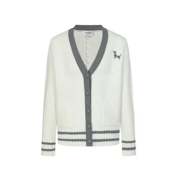 톰브라운 남성 브이넥 가디건 - Thom Browne Mens V-neck Cardigan… - 1