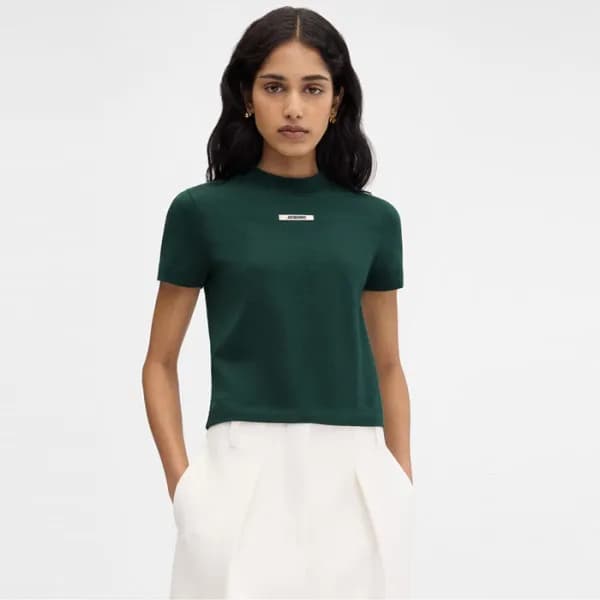 자크뮈스 여성 라운드 반팔티 - Jacquemus Womens Round Tshirt - … - 1