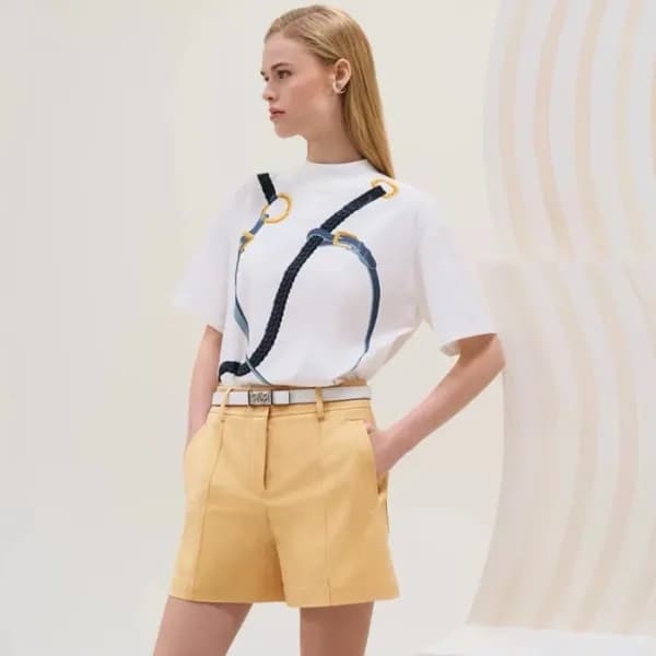 에르메스 여성 크루넥 반팔티 - Hermes Womens Round Tshirt - hec… - 1