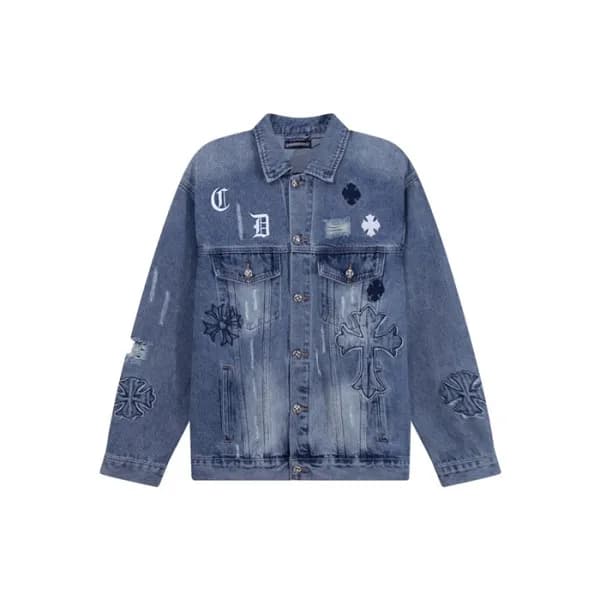 크롬하츠 남성 데님 자켓 - Chrom Hearts Mens Denim Jacket - c… - 1
