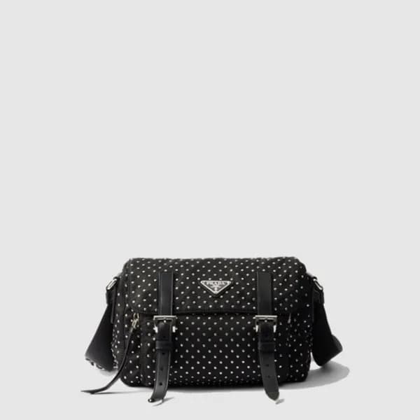 프라다 여성 스터드 리나일론 백 1BD382 - Prada Womens Studded Re… - 1