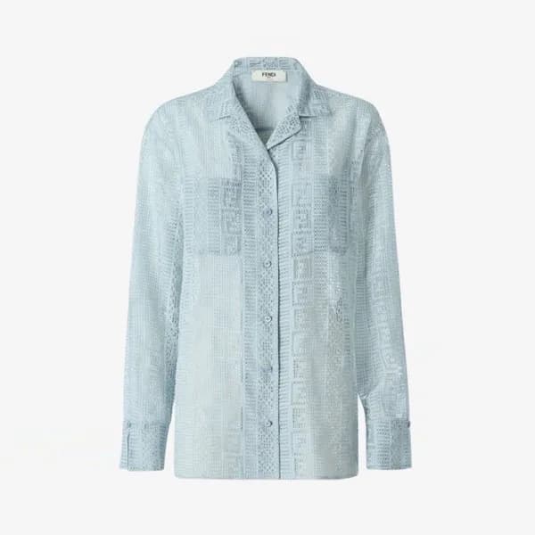 펜디 여성 FF 모티프 셔츠 - Fendi Womens FF Motif Shirt - fe… - 1