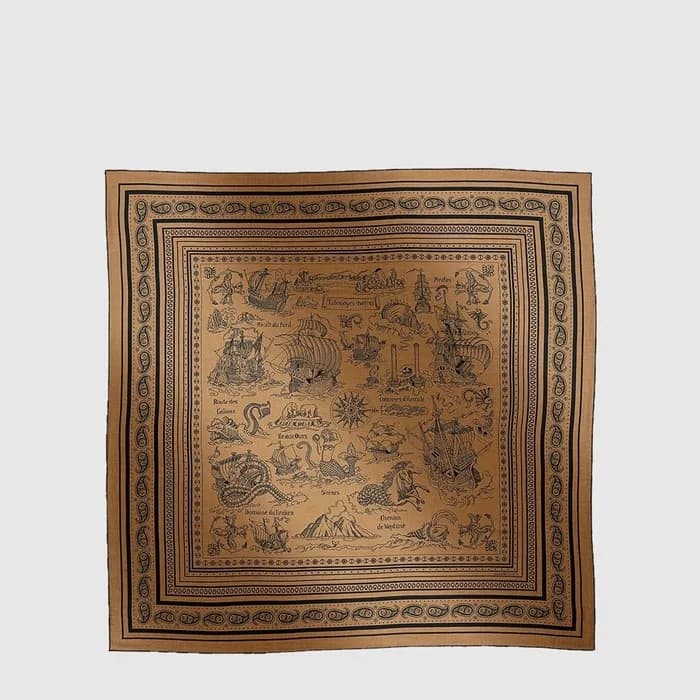 에르메스 여성 타투아쥬 마린 반다나 숄 - Hermes Womens Tatouages Marins Bandana Shawl - acc8953x - 1