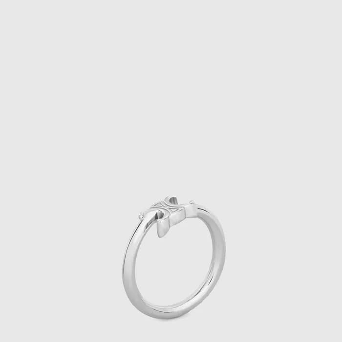 셀린느 여성 트리옹프 애시메트릭 링 - Celine Womens Triomphe Asymmetric Ring - acc10587x - 1