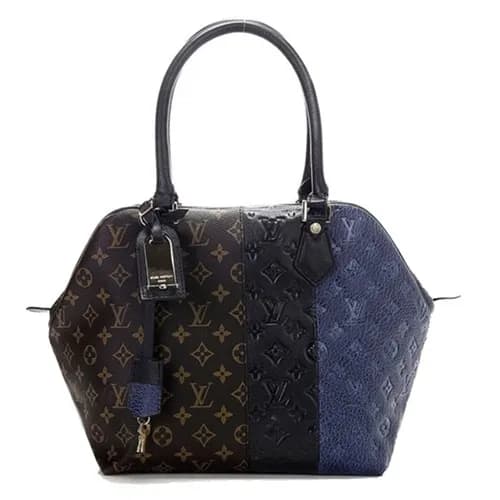 Louisvuitton 블록 지퍼 토트 M40503 네이비 28cm - 1