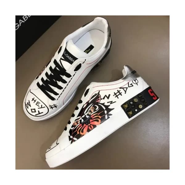 DOLCE&GABBANA 2018 LEATHER SKEAKERS - 돌체앤가바나 레더 스니… - 1