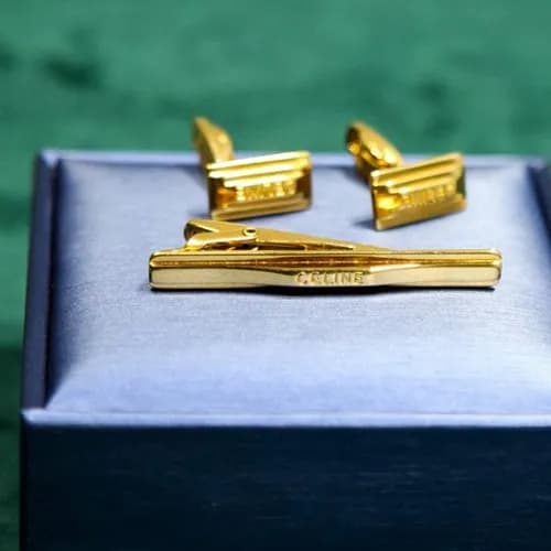 CELINE MENS YELLOW GOLD CUFFS - 셀리느 남성용 18… - 1