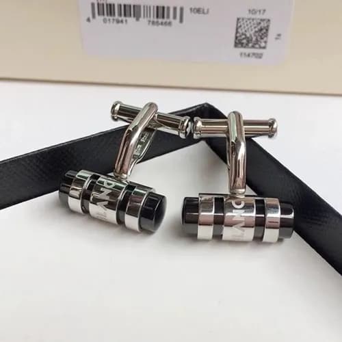 MONTBLANC MENS WHITE GOLD CUFFS - 몽블랑 남성용 18k도금…