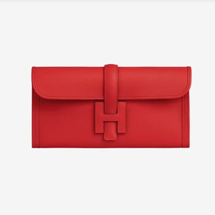 Hermes Jige Elan Leather Clutch Bag - 에르메스 지제 엘란 여… - 1