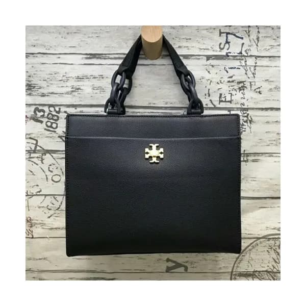 Tory Burch Kira Leather Black Tote Shoulder Bag,25… - 1