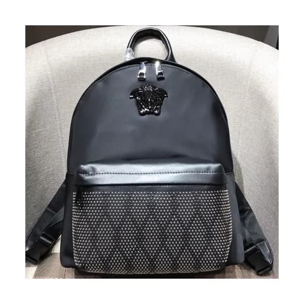 Versace Leather Back Pack,38CM - 베르사체 레더 남성용 백팩 ,V… - 1