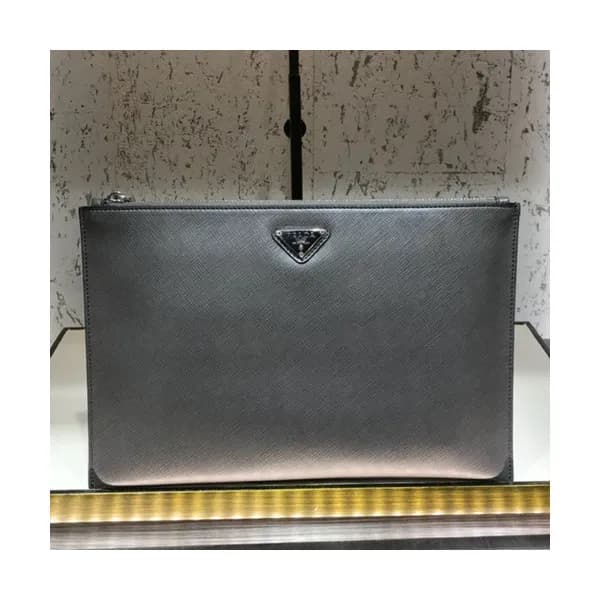 Prada Saffiano Mens Clutch Bag ,28CM - 프라다 사피아노 남성… - 1