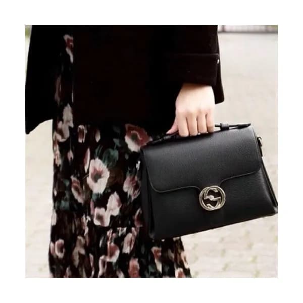 Gucci Interlocking Top Handle Chain Shoulder Bag,2… - 1