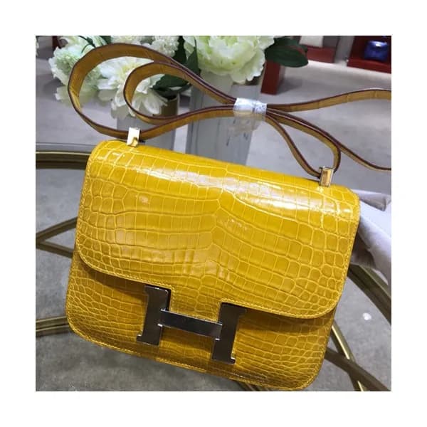 Hermes Constance Crocodile Leather Shoulder Bag,23… - 1