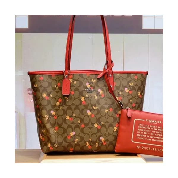 Coach Riversible Tote Shoulder Shopper Bag,32cm - … - 1