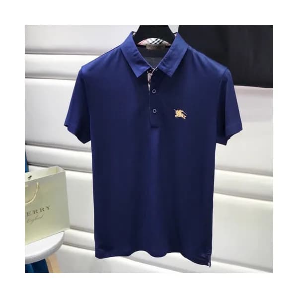 Burberry 2019 Mens Embroidery Logo Polo Cotton Sho… - 1