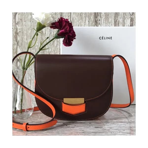 Celine Leather Trotteur Shoulder Bag,19CM - 셀린느 레더… - 1