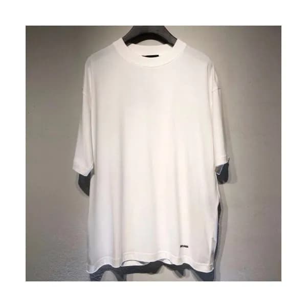 Balenciaga 2019 Mens Logo Oversize Cotton Short Sl… - 1