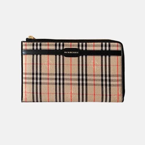 Burberry 2019 Leather Zip Round Wallet - 버버리 남여공용 … - 1