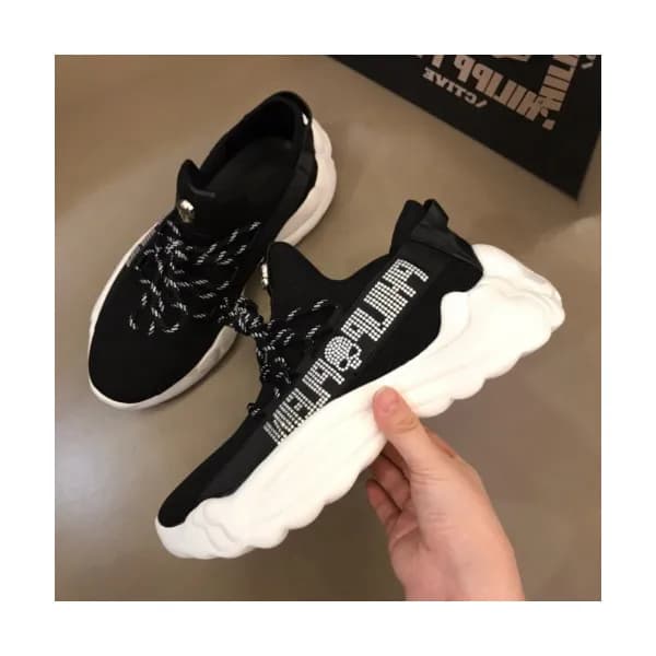 Philipp plein 2019 Mens Skull Cubic Logo Leather R… - 1