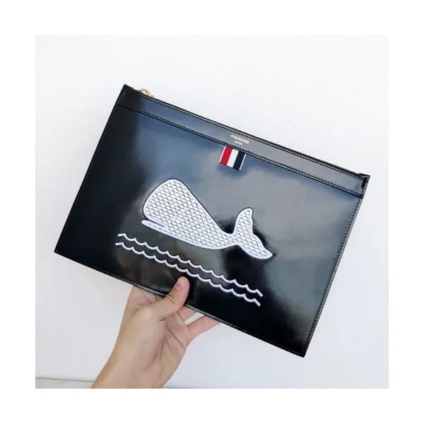 Thom Browne 2019 Leather Clutch Bag ,30/33cm - 톰브라… - 1