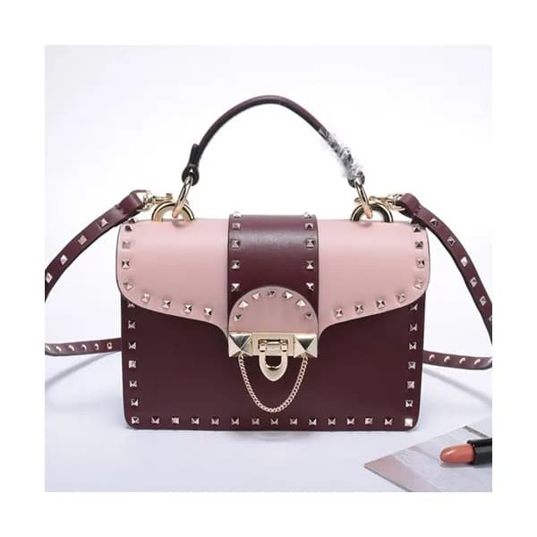 Valentino 2019 Leather Tote Shoudler Cross Bag,24… - 1