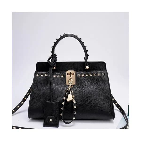 Valentino 2019 Leather Small Tote Shoudler Bag,26C… - 1