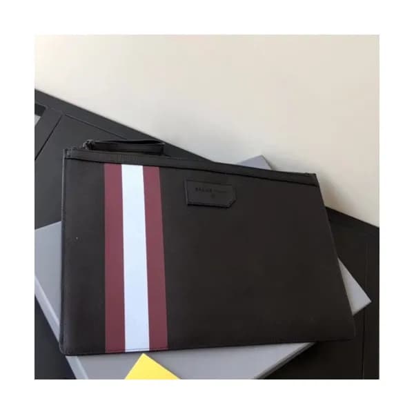 Bally 2019 Leather Clutch Bag,34cm - 발리 2019 레더 남성… - 1