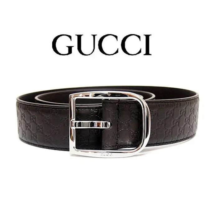 구찌 남성 마이크로 시마 브라운 벨트 - Gucci Mens Brown Belts - be… - 1