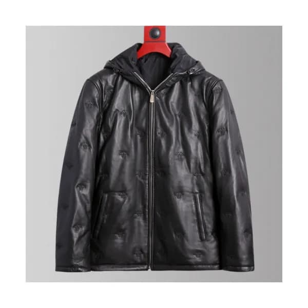 Dior 2019 Mens Logo Down Padding Leather Jacket - … - 1