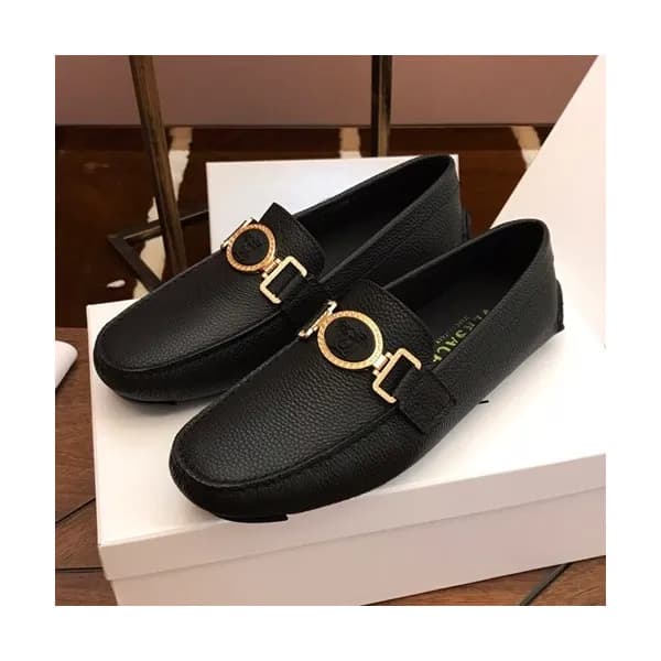 Versace 2019 Mens Leather Loafer - 베르사체 2019 남성용 레… - 1